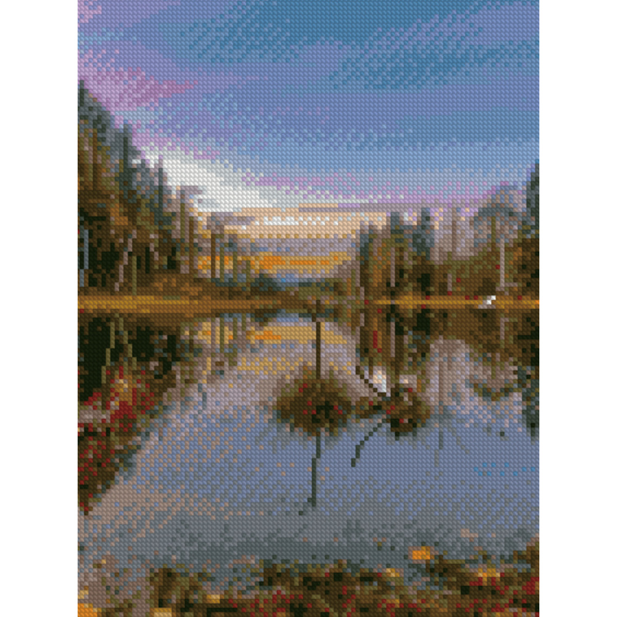 Diamond mosaic Premium HX140 "Cold Landscape", size 30x40 cm
