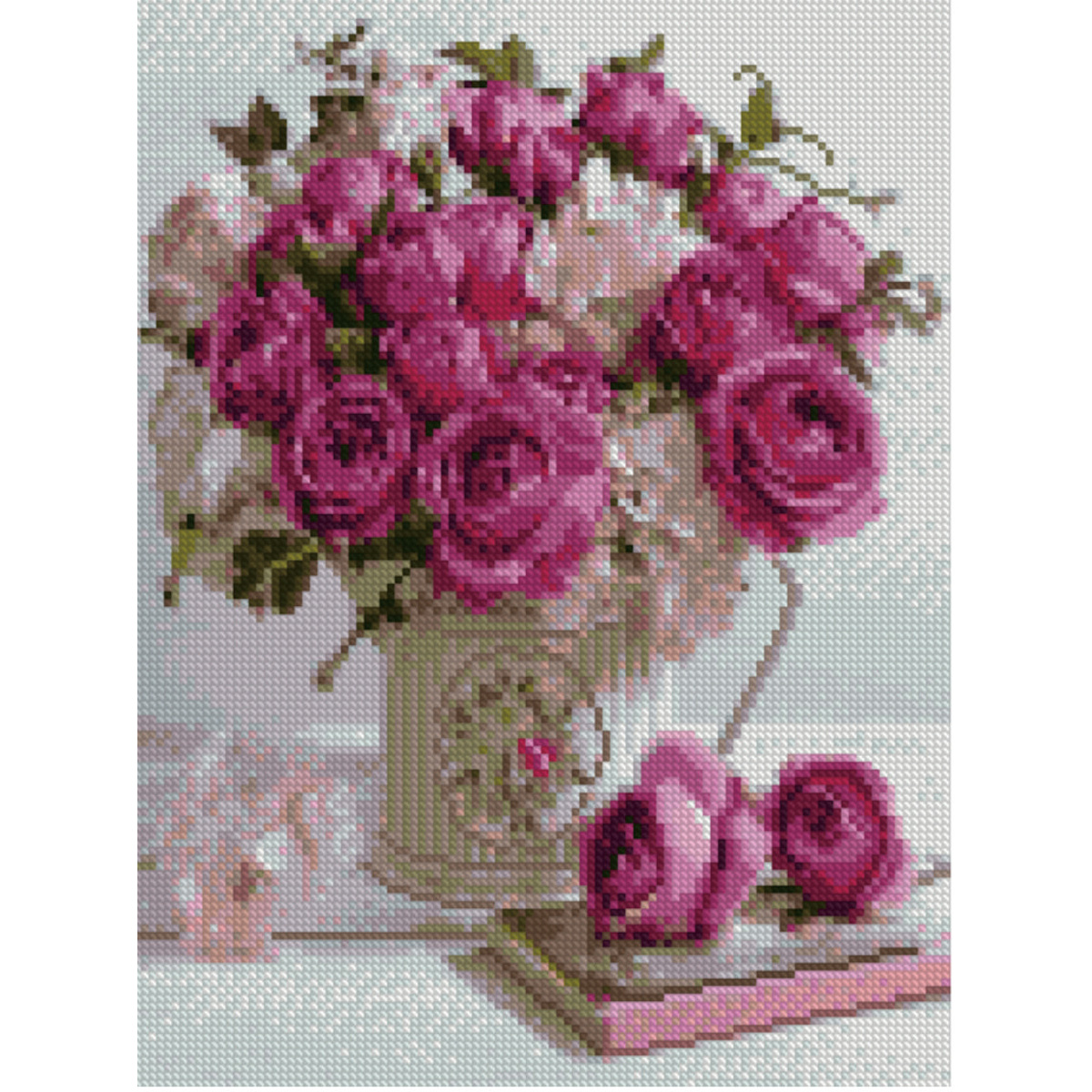 Diamond mosaic Premium HX187 "Raspberry buds", size 30x40 cm