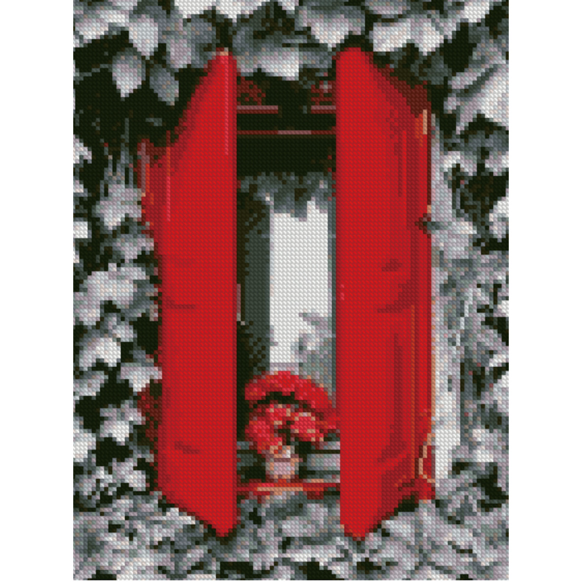 Diamond mosaic Premium HX203 "Red shutters", size 30x40 cm