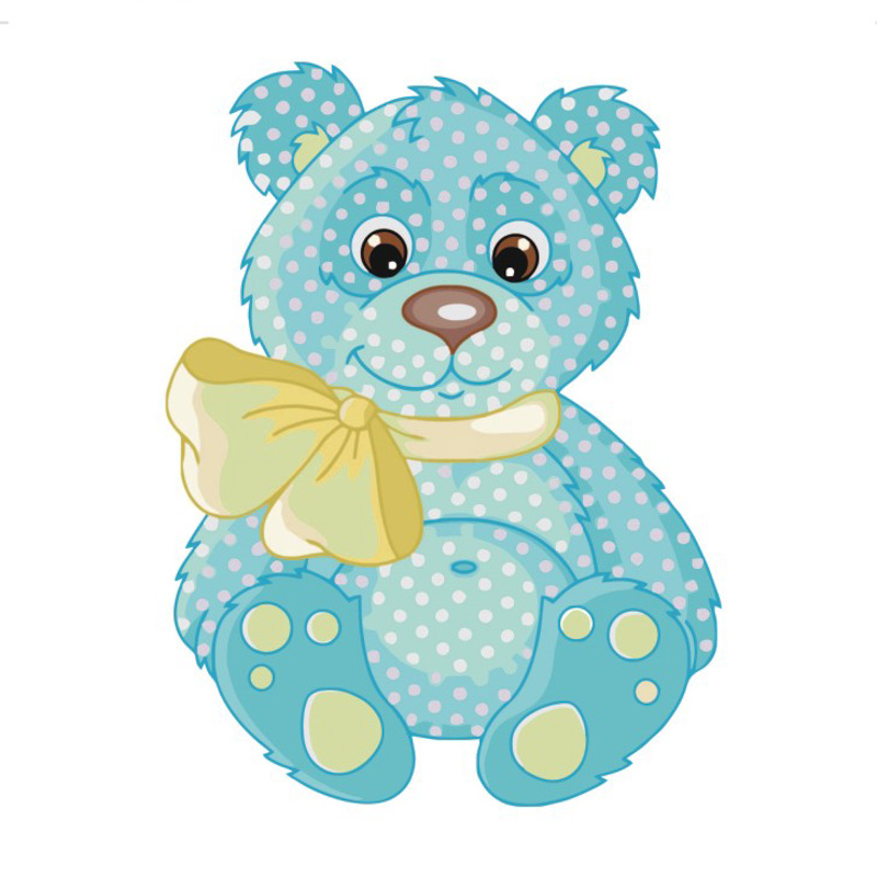 Set for painting by numbers ES028 "Teddy Bear", size 30x30 cm