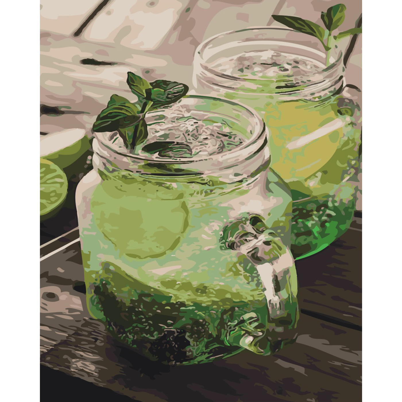 Set for painting by numbers SY6427 "Lime drink", size 40x50 cm