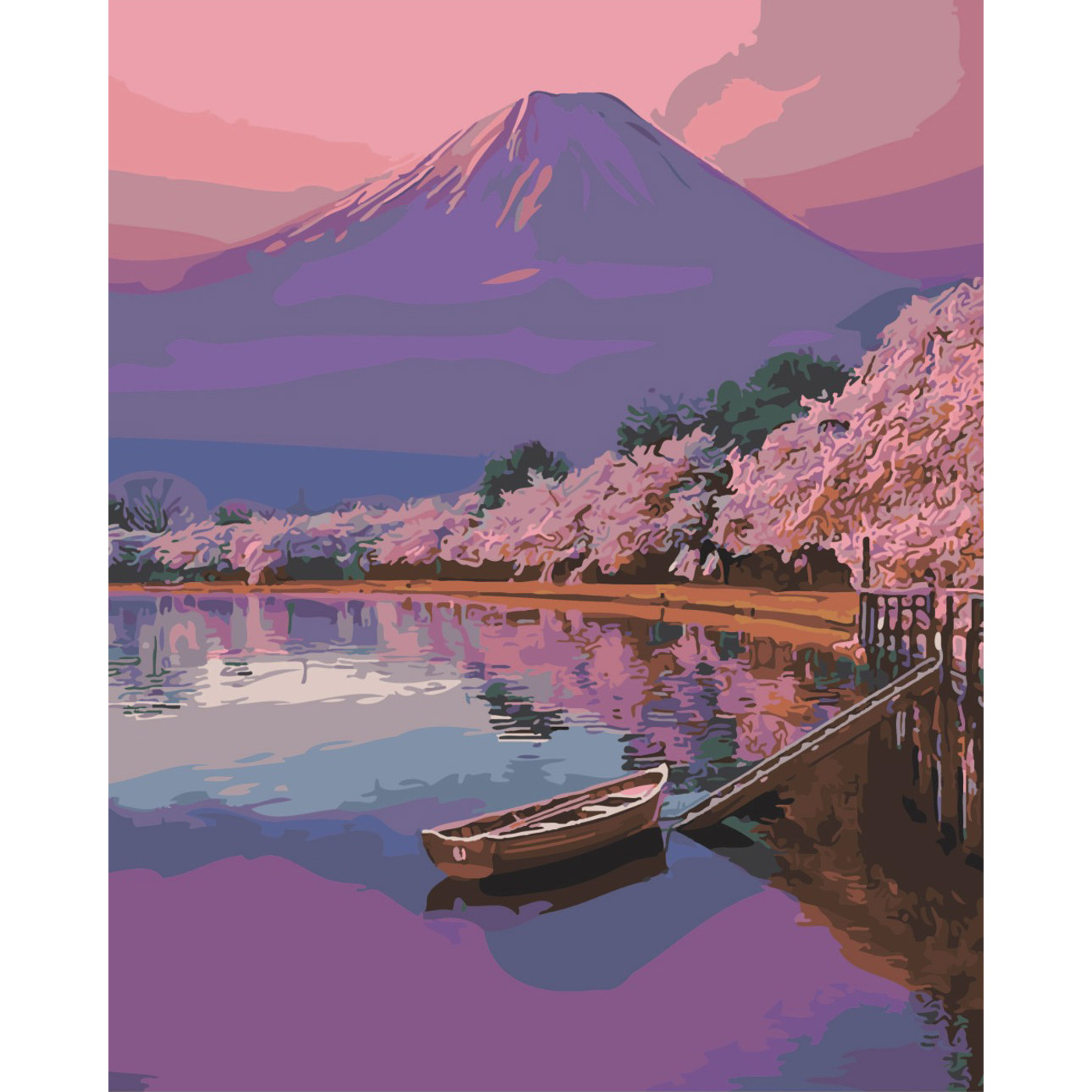 Set for painting by numbers SY6429 "Water near the volcano", size 40x50 cm