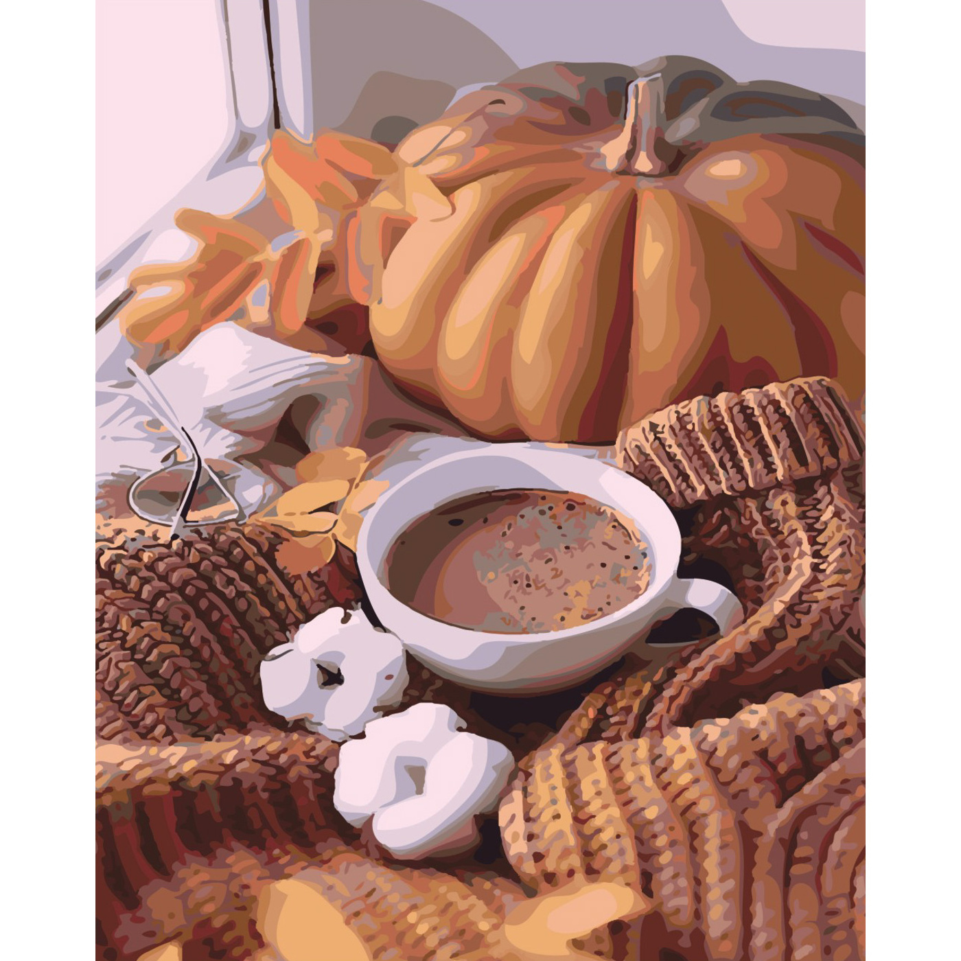 Set for painting by numbers SY6430 "Cotton and pumpkin", size 40x50 cm
