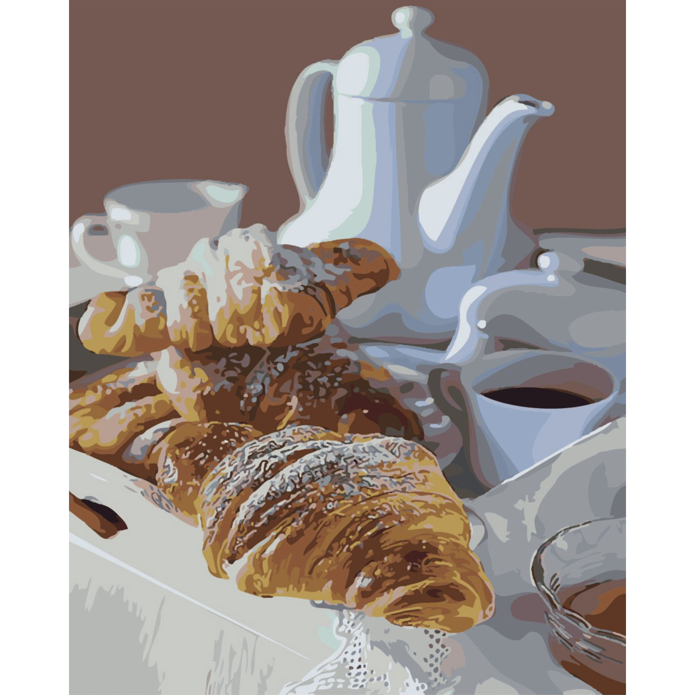 Set for painting by numbers SY6457 "Fresh pastries", size 40x50 cm