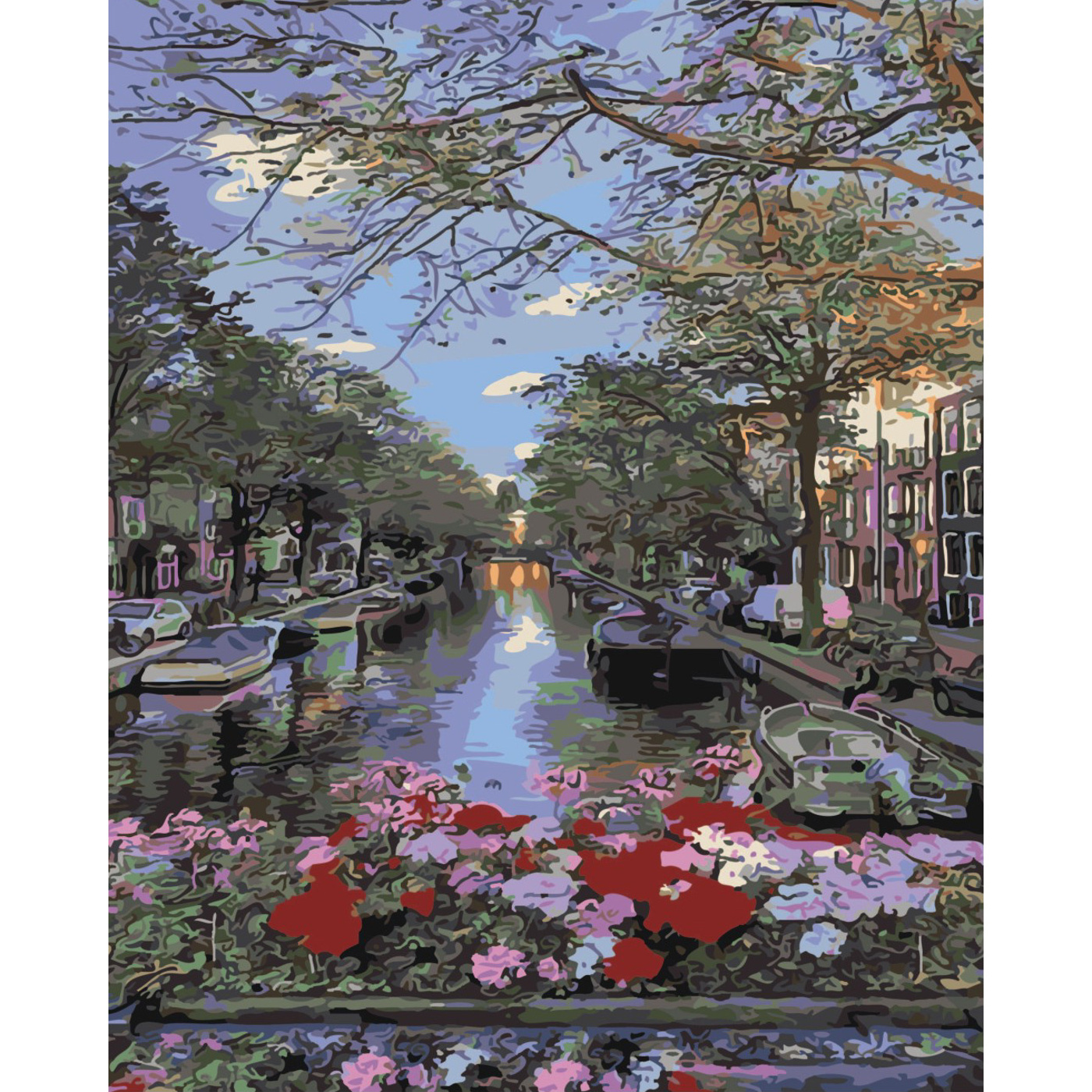 Set for painting by numbers SY6475 "Venetian Canal", size 40x50 cm