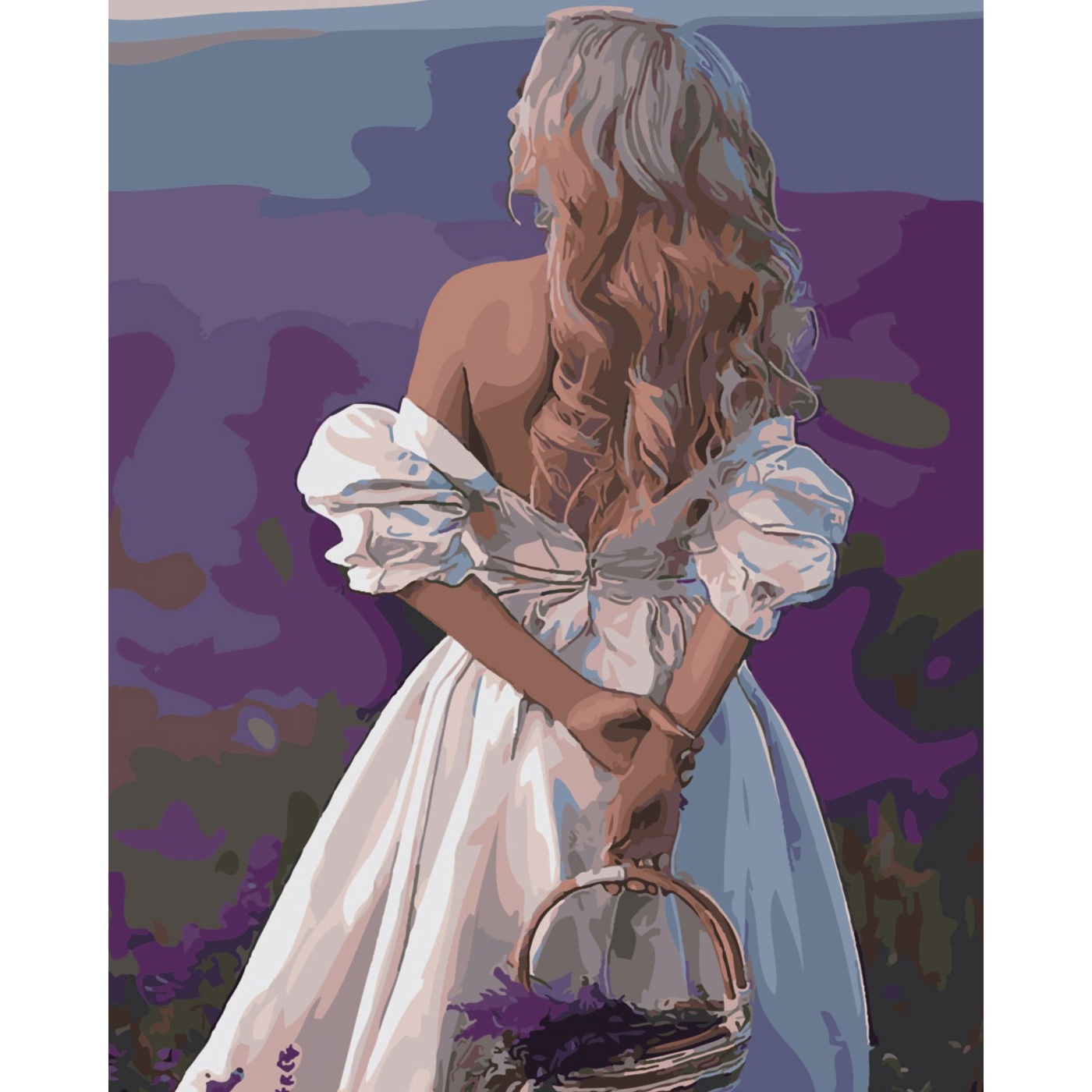 Set for painting by numbers SY6491 "In a white dress", size 40x50 cm