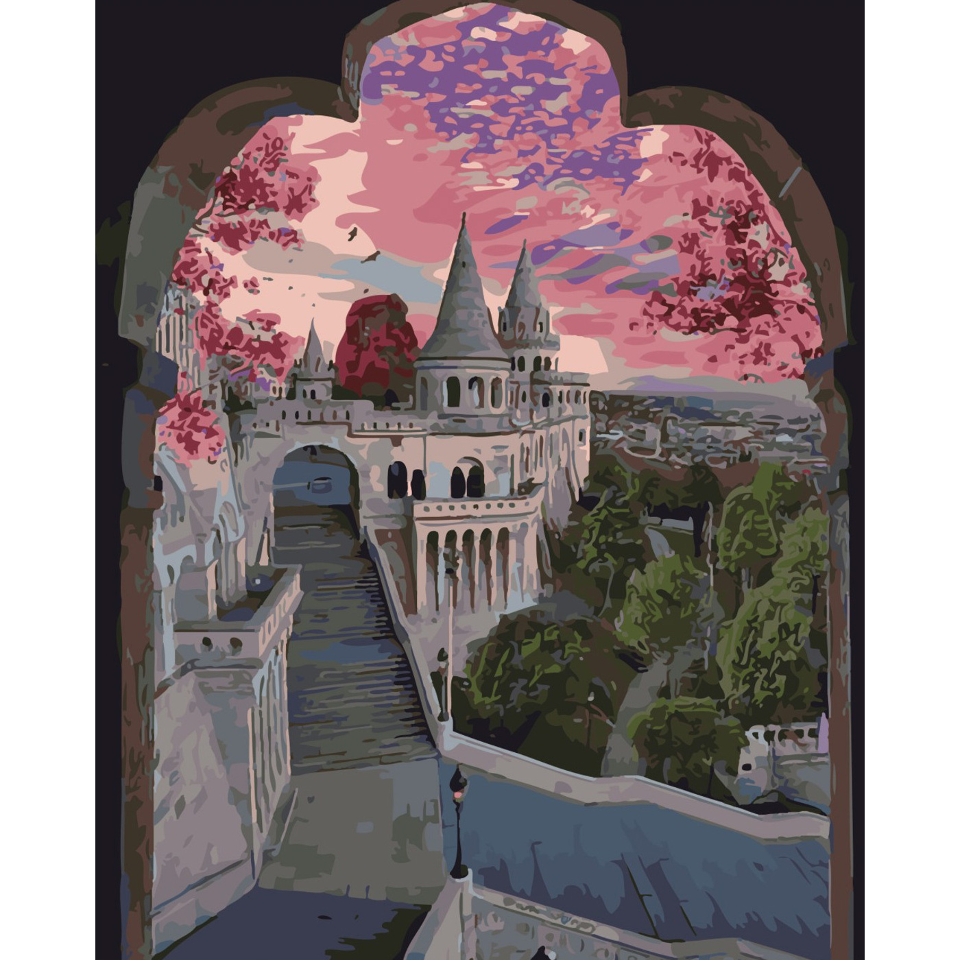 Set for painting by numbers SY6508 "Between parts of the castle", size 40x50 cm