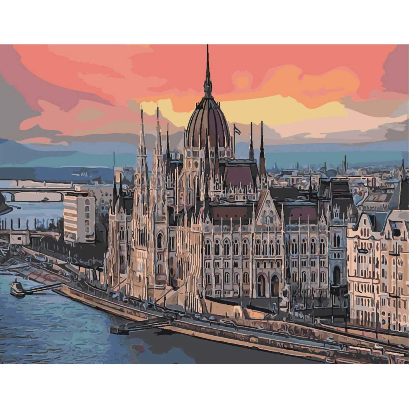 Set for painting by numbers SY6528 "Beauty of Hungary", size 40x50 cm
