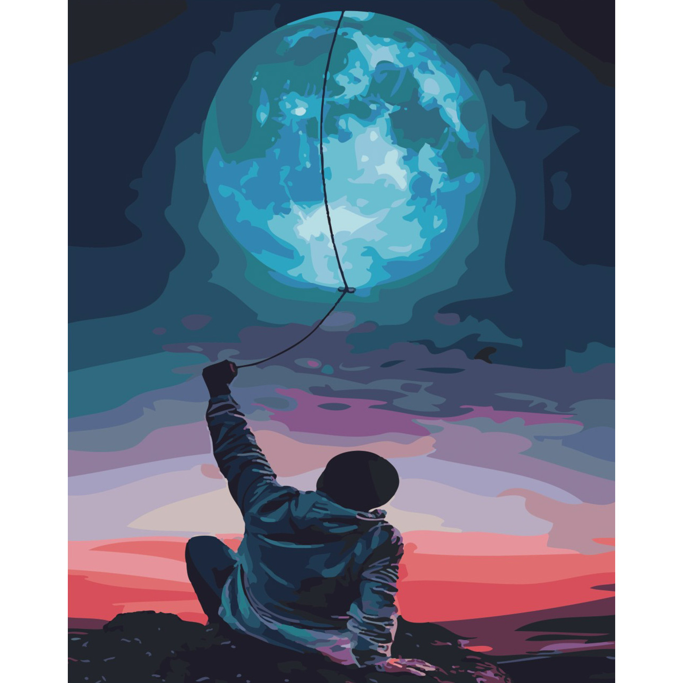 Set for painting by numbers SY6531 "Get to the moon", size 40x50 cm