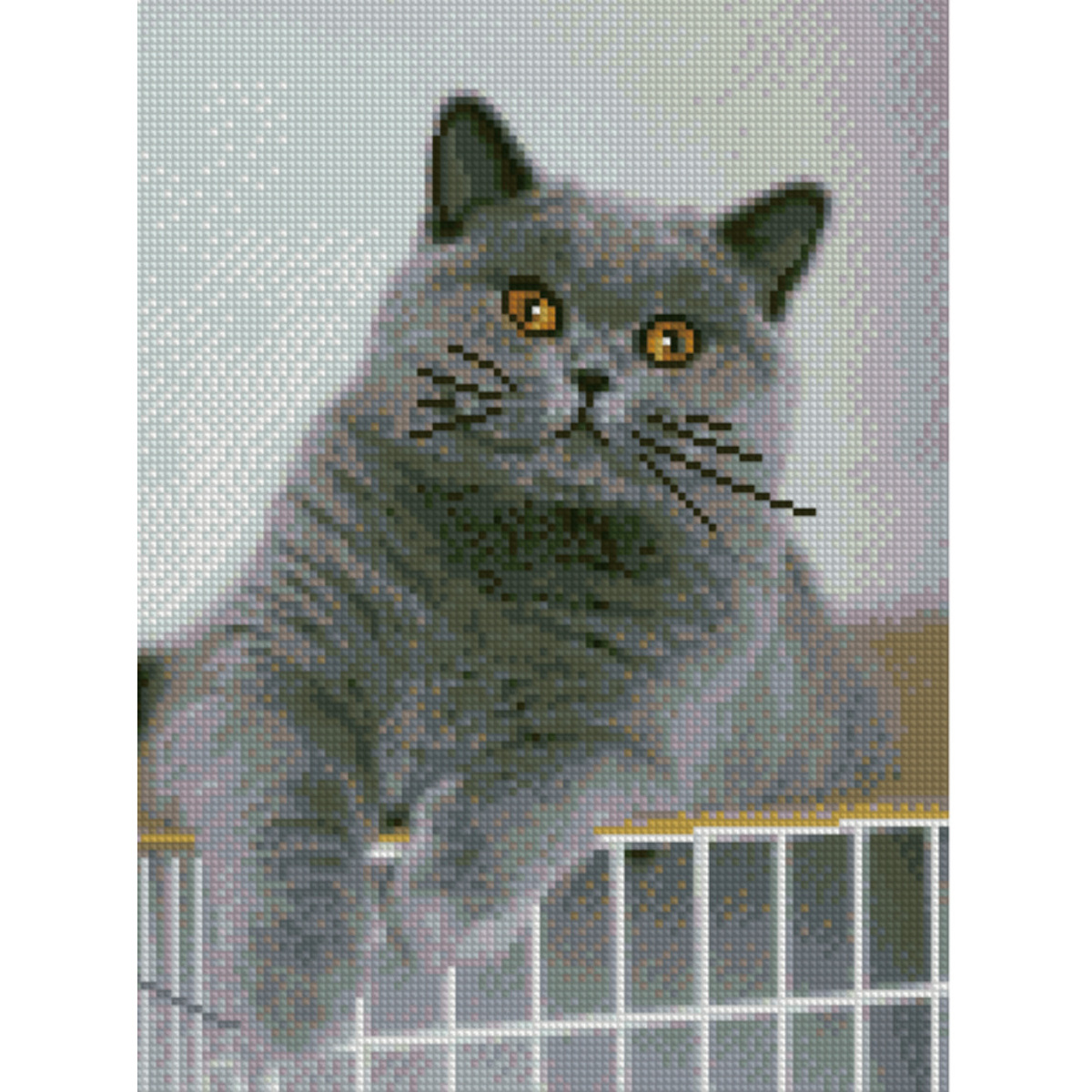 Diamond picture HX177 "Interesting cat", size 30x40 cm