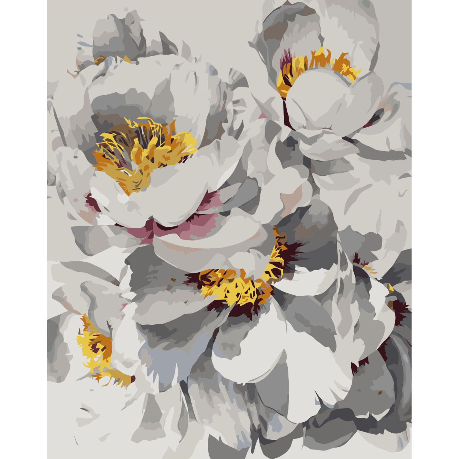 Цвітіння білих півонії з лаком 