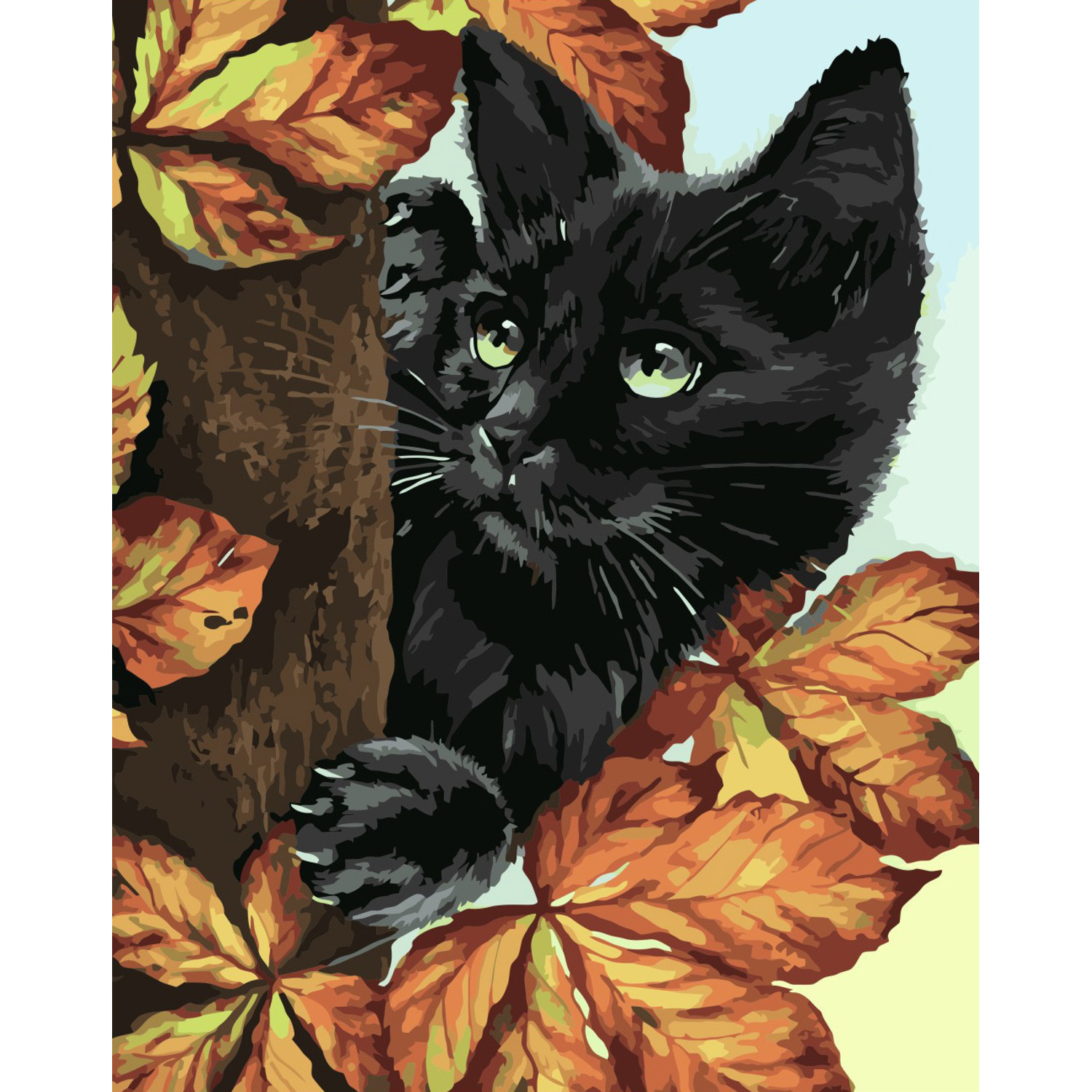 Set for painting by numbers VA-3310 "Cat on a chestnut", size 40x50 cm