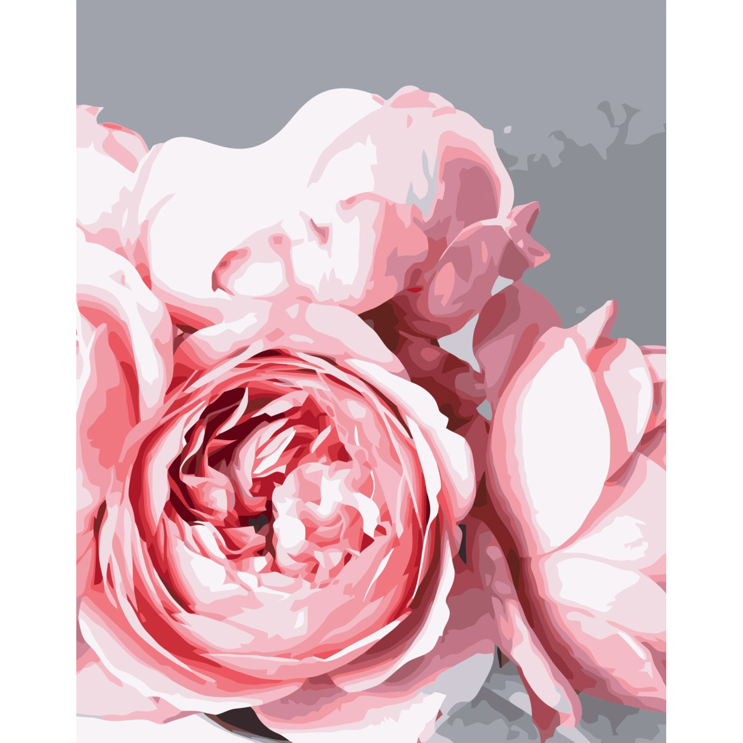 Set for a list on numbers VA-3316 "Buds of a pink peony", the size is 40х50 cm