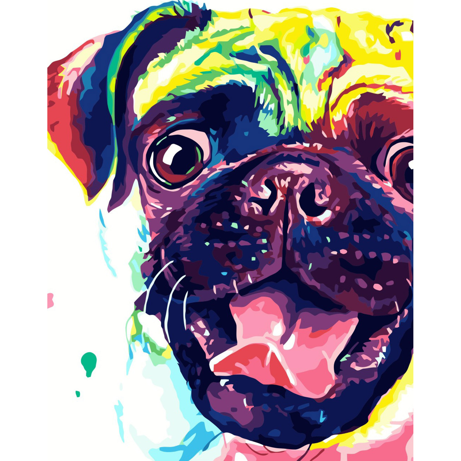 Set for painting by numbers VA-3322 "Playful pug", size 40x50 cm