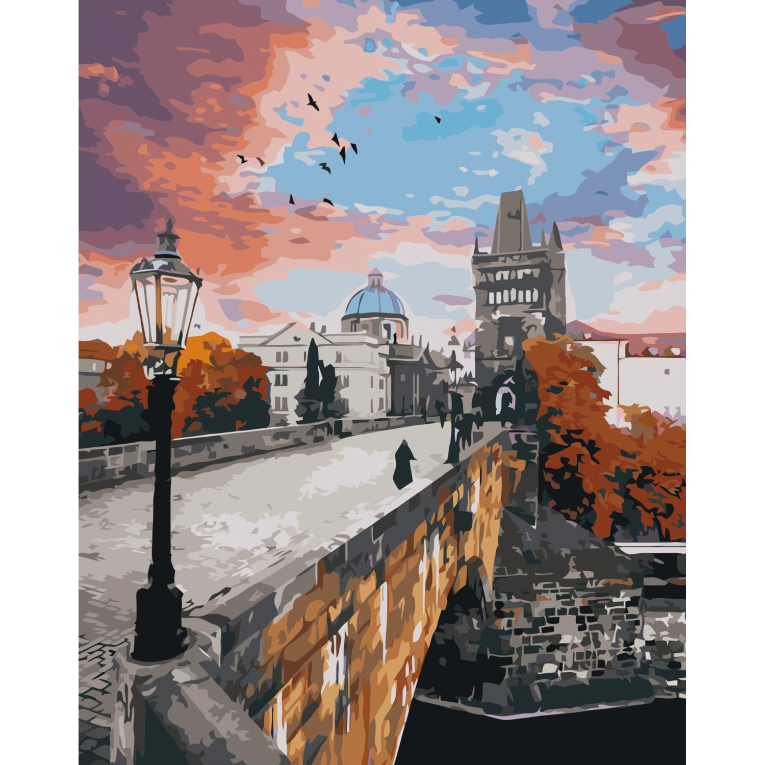 Set for painting by numbers VA-3345 "Charles Bridge in Prague", size 40x50 cm