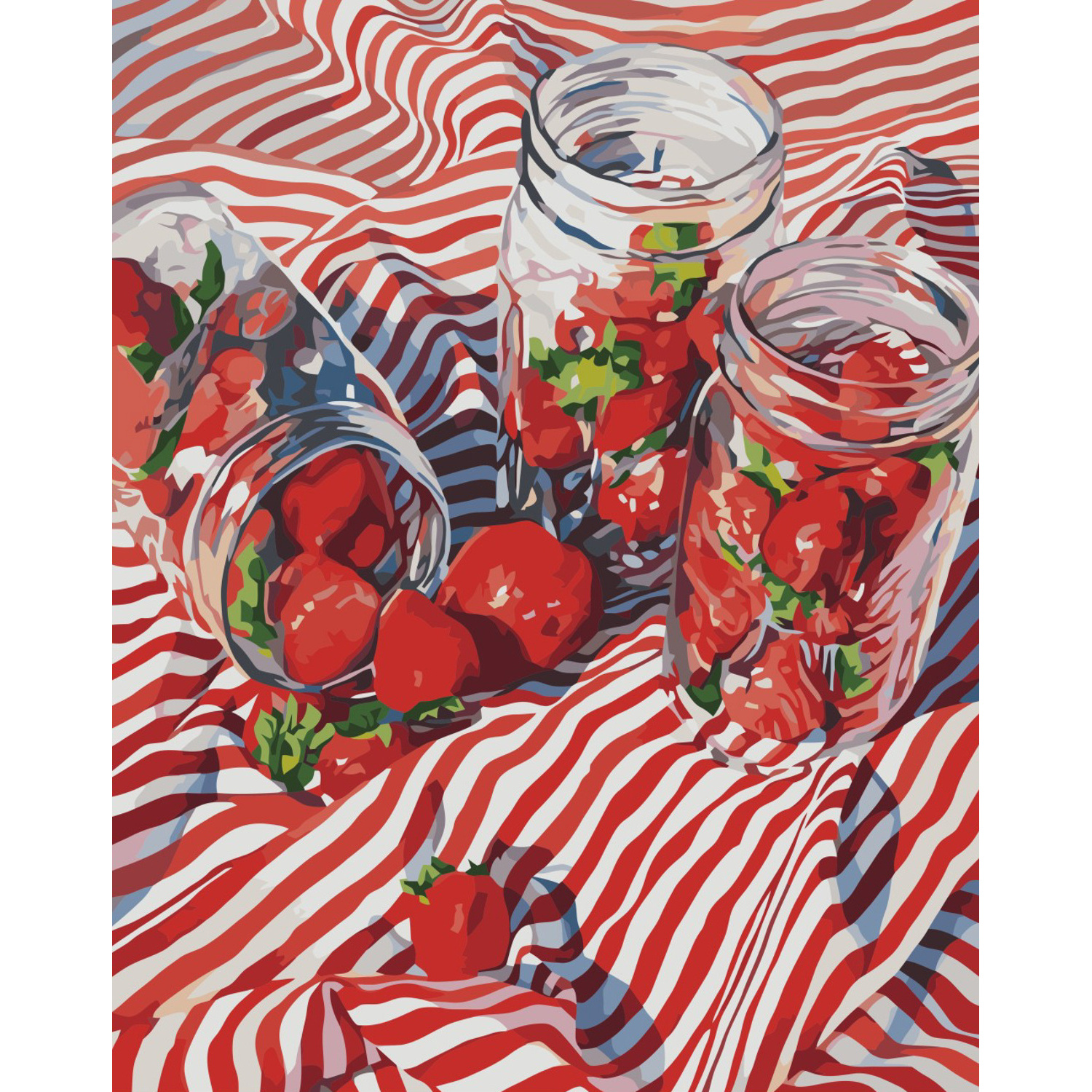 Set for painting by numbers VA-3347 "Strawberry Picnic", size 40x50 cm