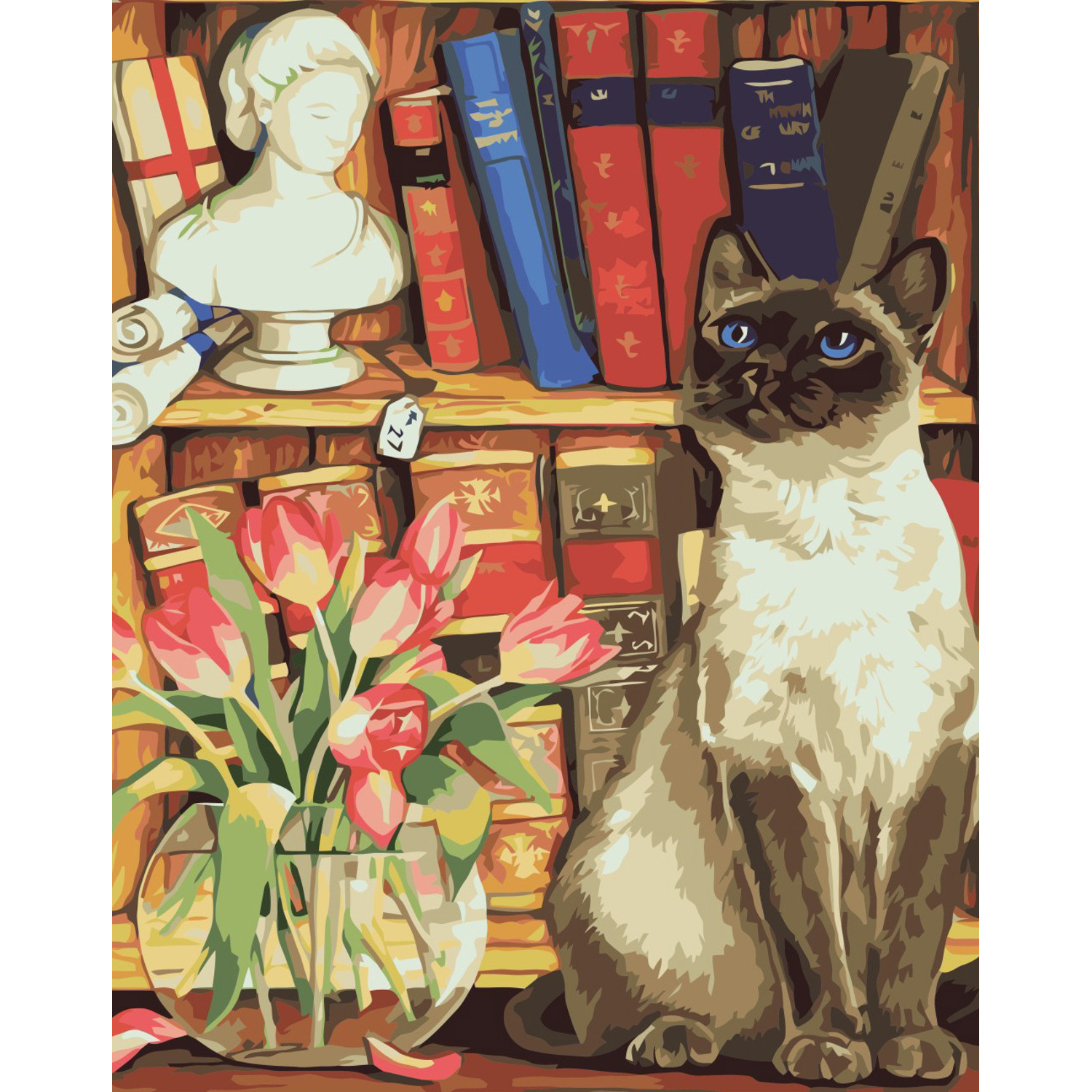 Set for painting by numbers VA-3349 "Siamese cat", size 40x50 cm