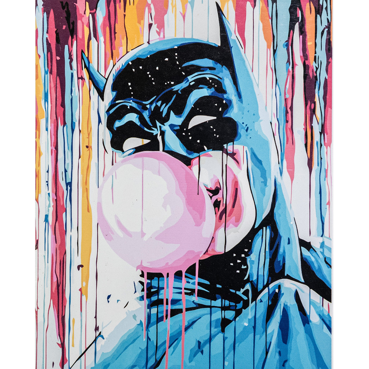 Paint by number Premium with varnish and level VA-3370 "Batman with chewing gum", with varnish and level size 40x50 cm