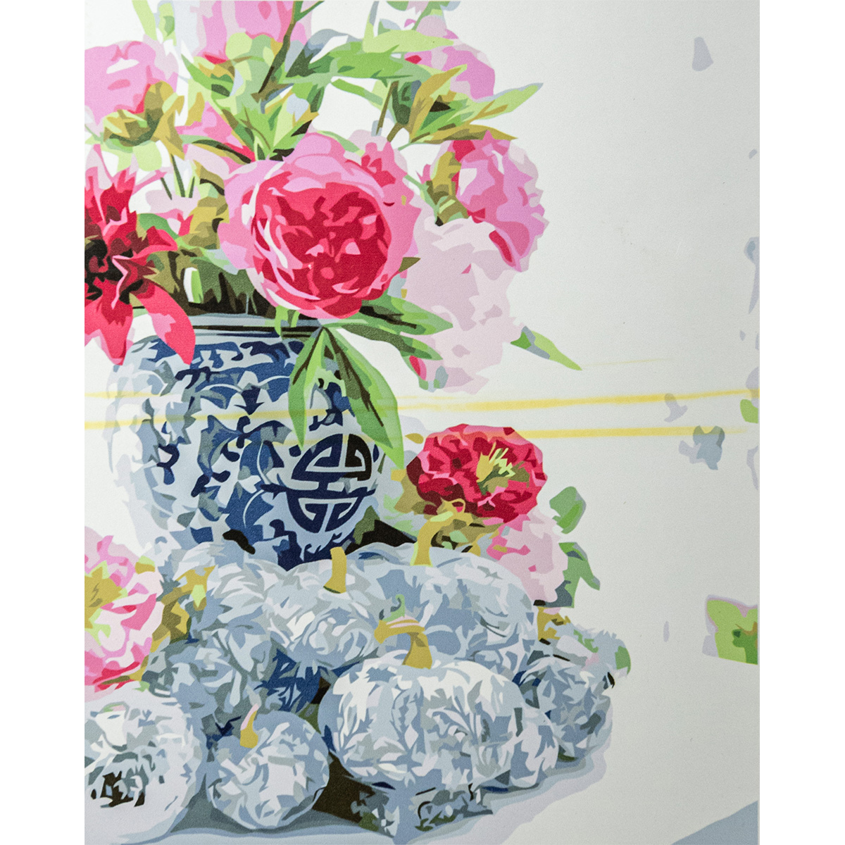 Paint by number Premium with varnish and level VA-3389 "Vase with flowers", with varnish and level size 40x50 cm