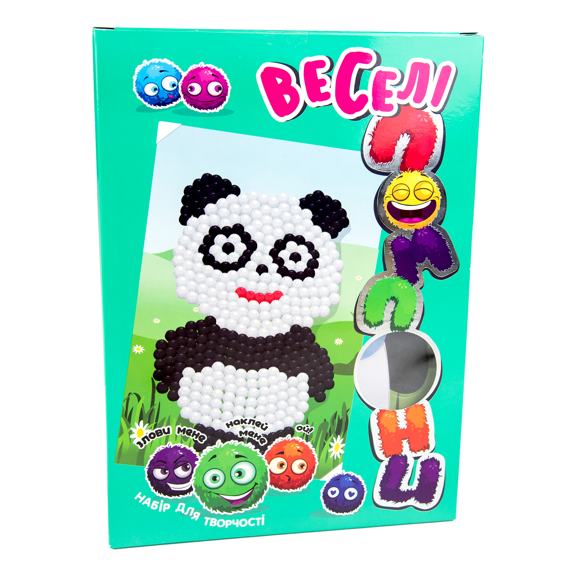 Набор для творчества Strateg Веселые помпоны  -  панда на украинском языке (30990)