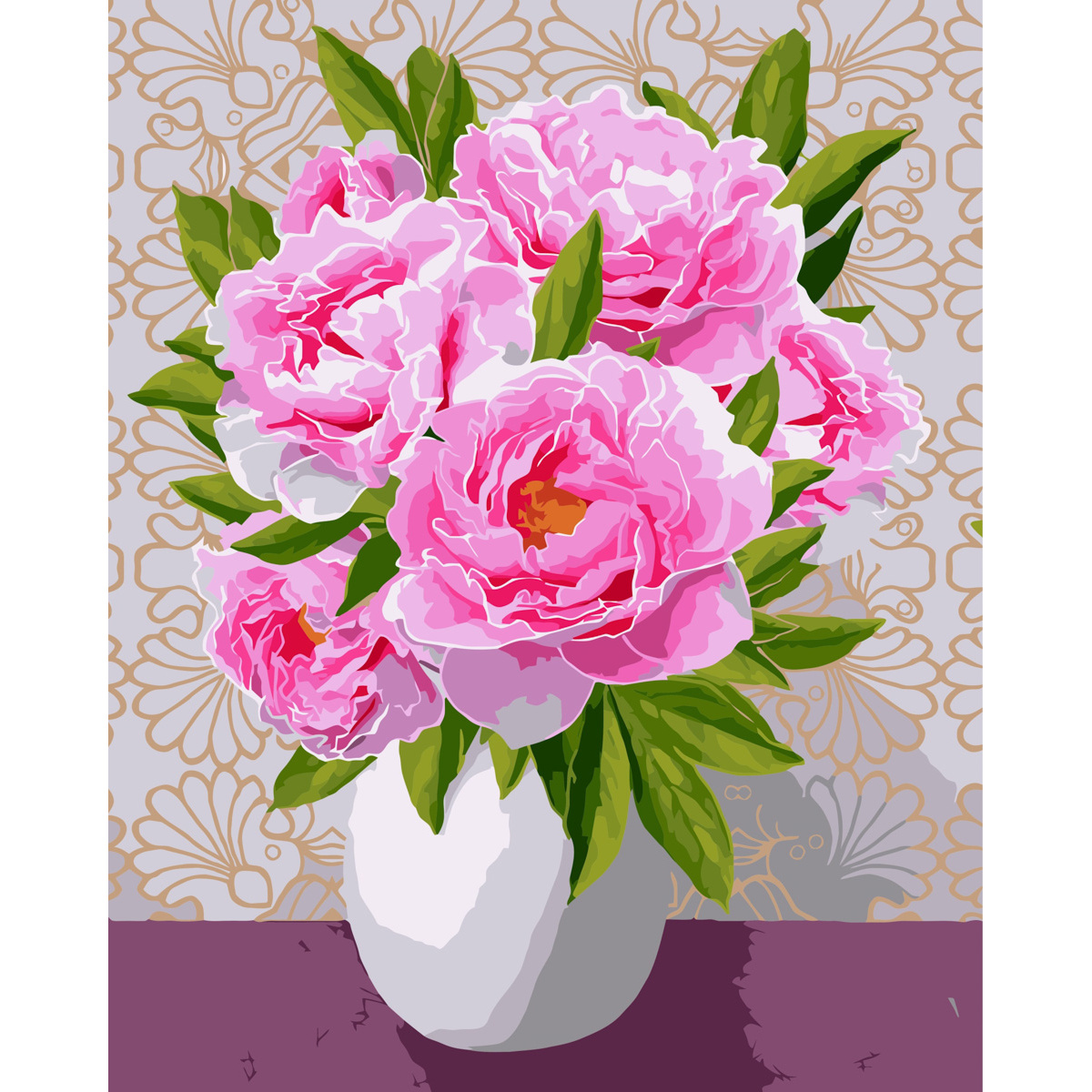 Ніжні півонії з лаком 