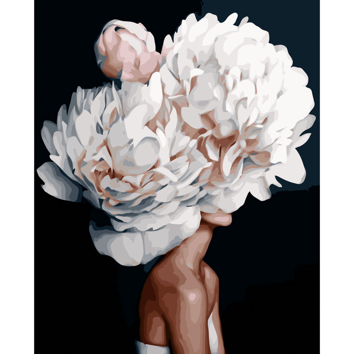 Білі хризантеми Strateg з лаком 