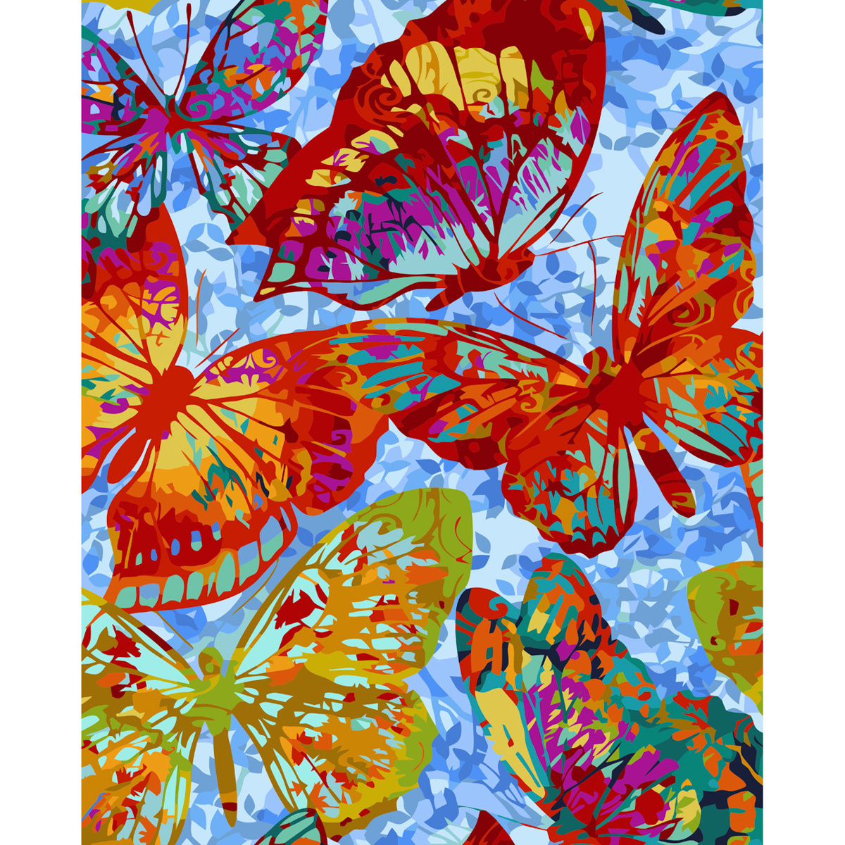 Картина за номерами Контури метеликів Strateg з лаком та рівнем розміром 40х50 см (VA-3579)
