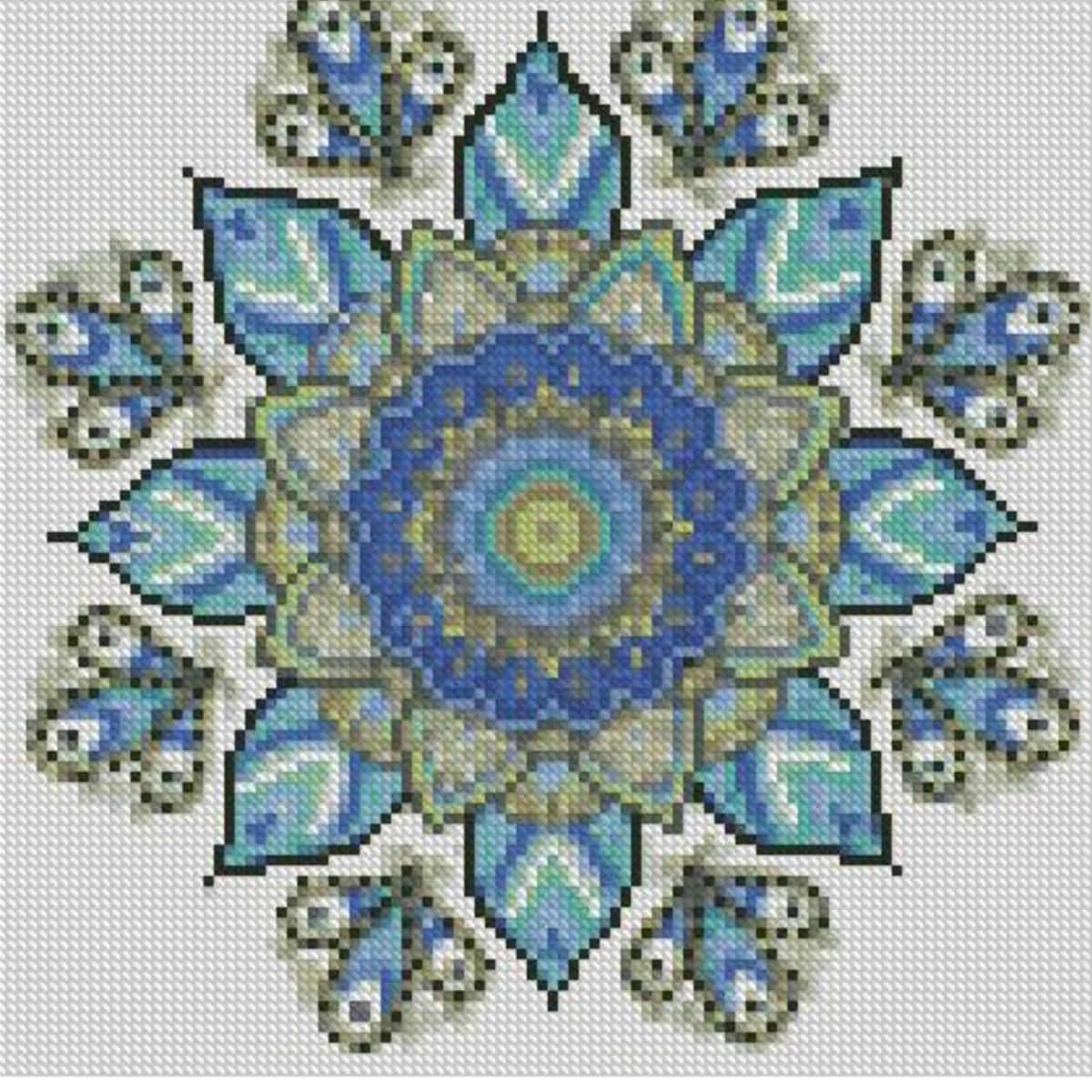 Алмазна мозаїка Strateg ПРЕМІУМ Візерунок сапопізнання розміром 30х30 см CA-0066
