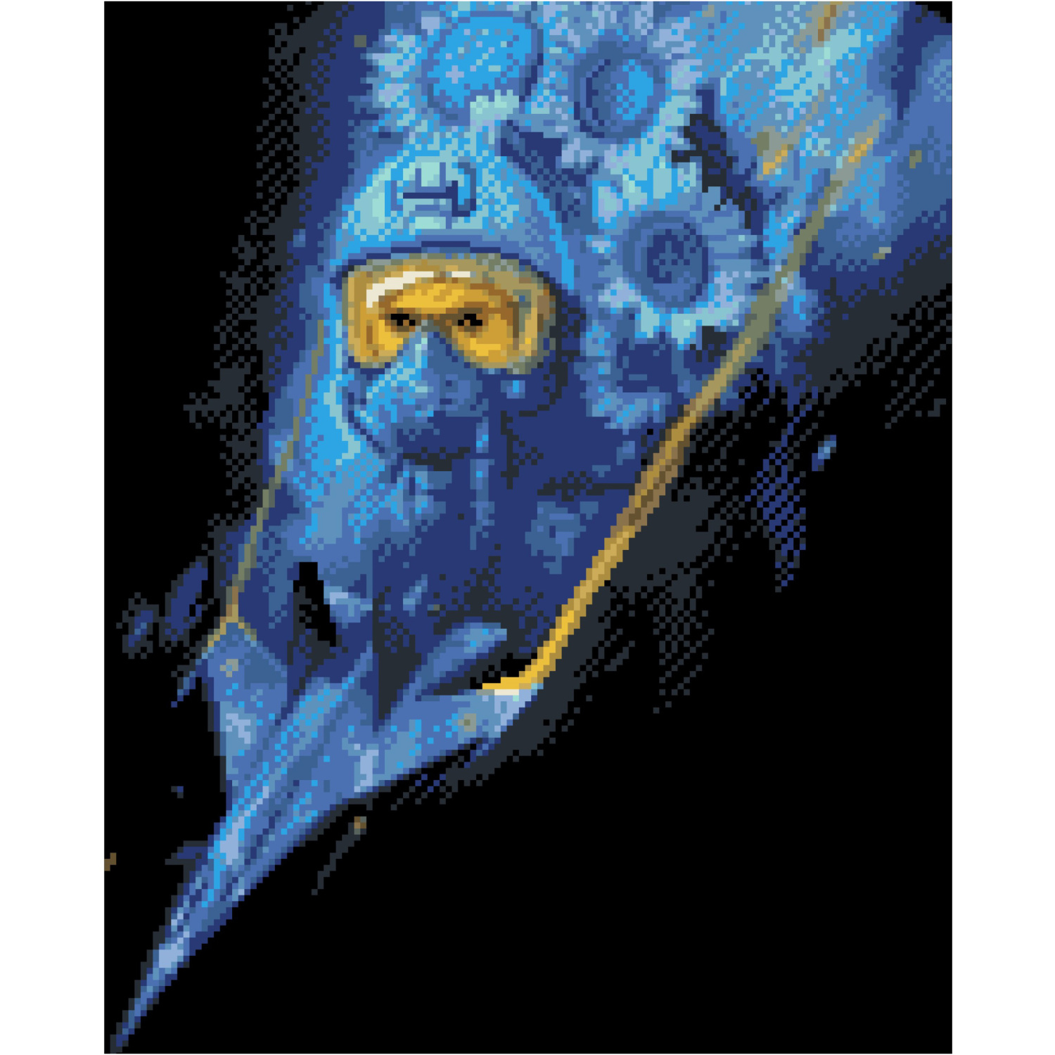 Алмазна картина Strateg ПРЕМІУМ Люті українські привиди розміром 40х50 см FA40870