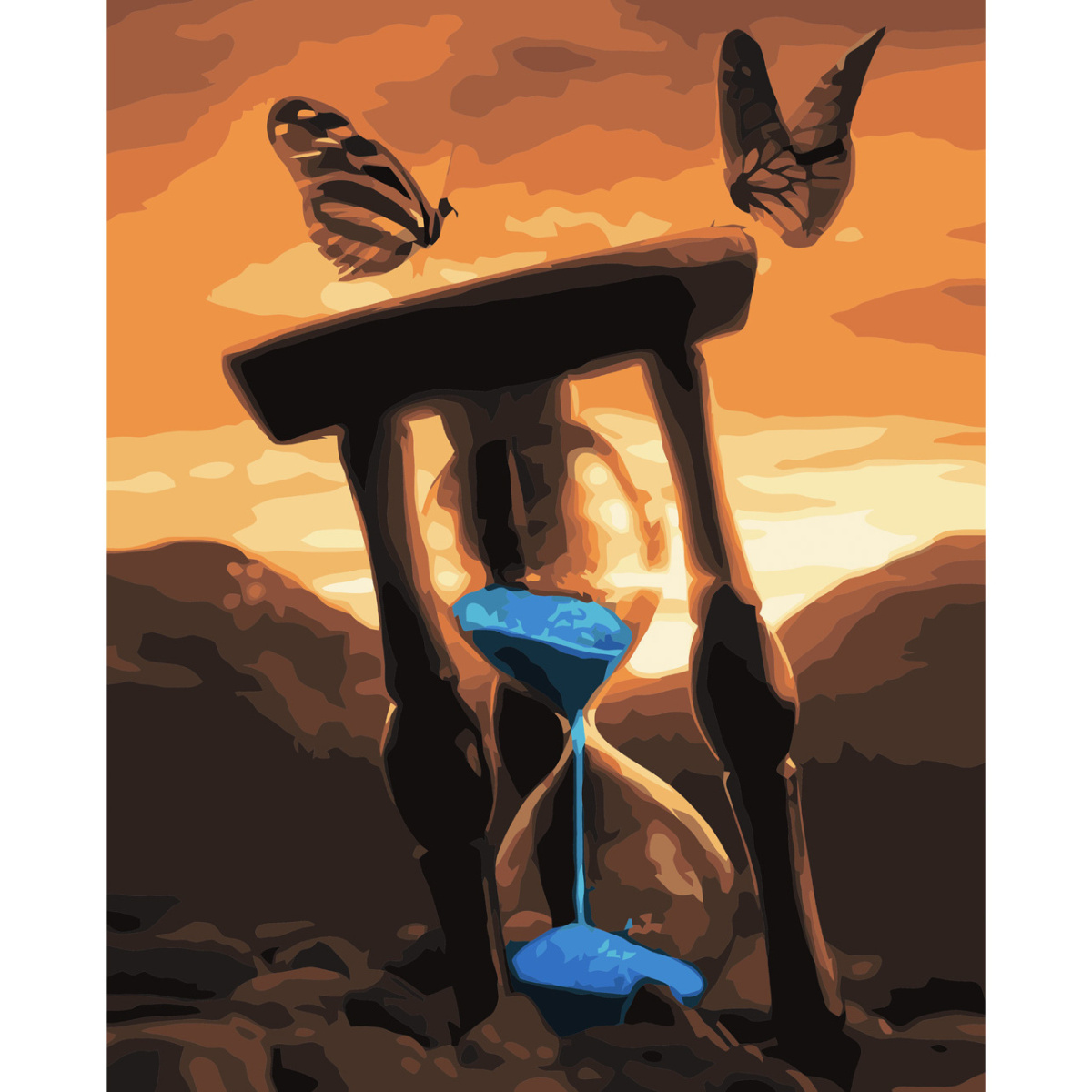 Плинність часу з лаком 