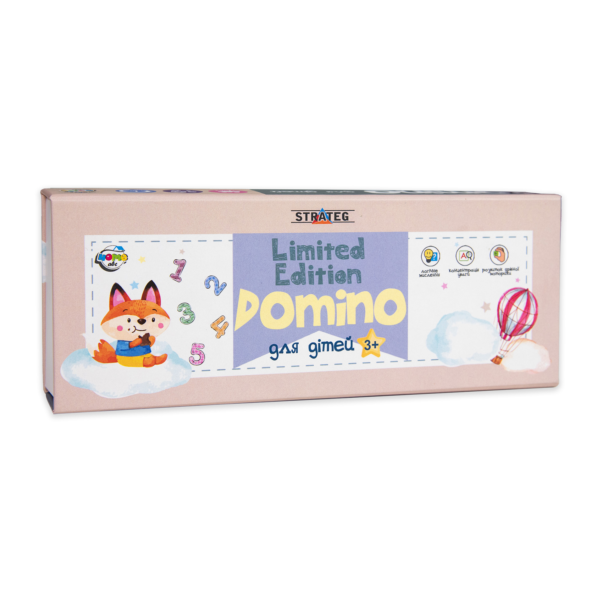 Board game Strateg Domino Limited edition animals on a white background in Ukrainian (30737)