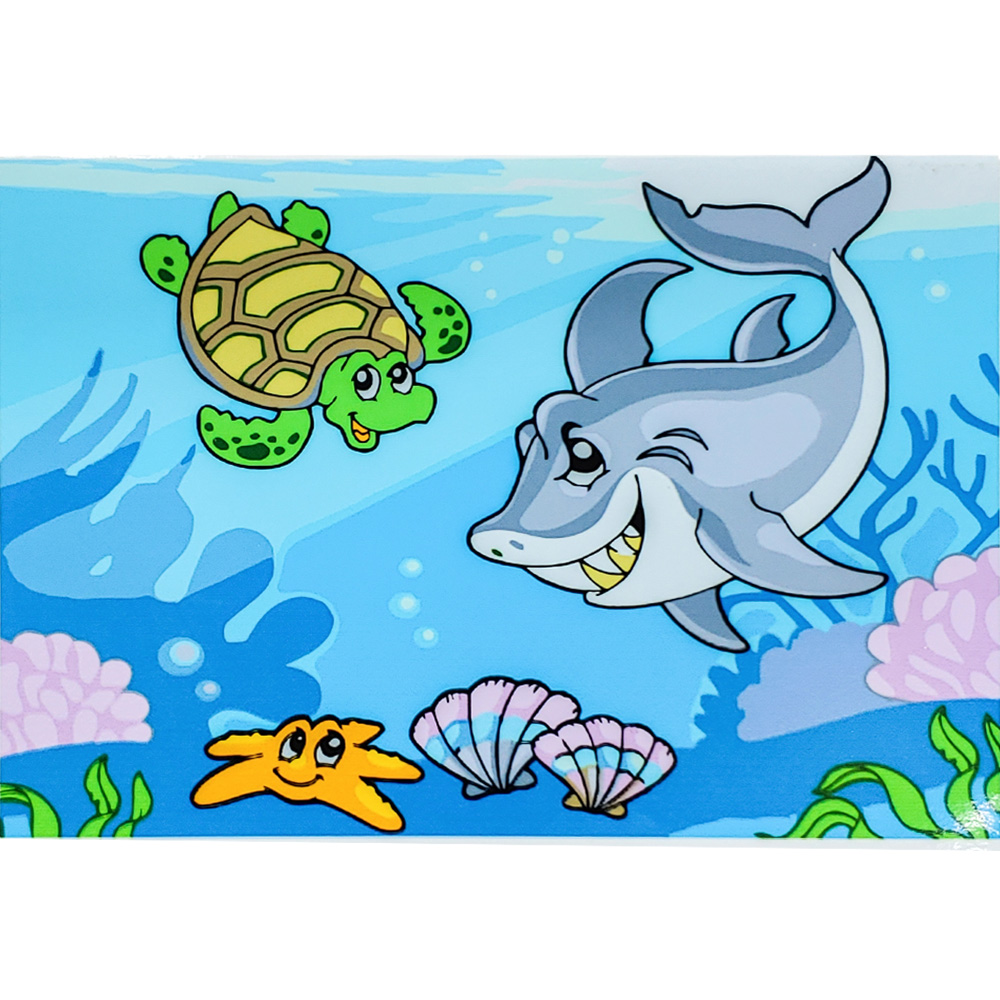 Картина за номерами Strateg ПРЕМІУМ Акула з черепашкою розміром 30х40 см (SS6655)