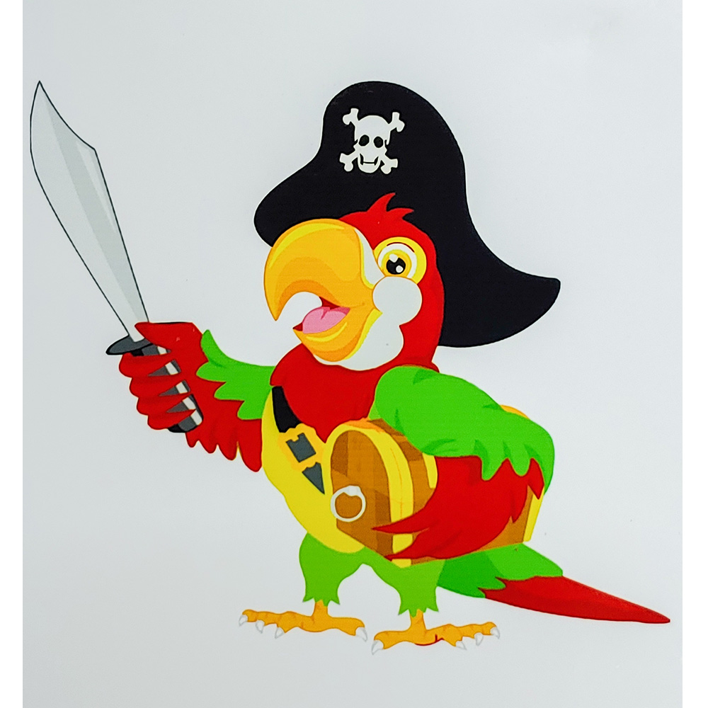 Картина за номерами Strateg ПРЕМІУМ Папуга пірат розміром 30х40 см (SS6665)