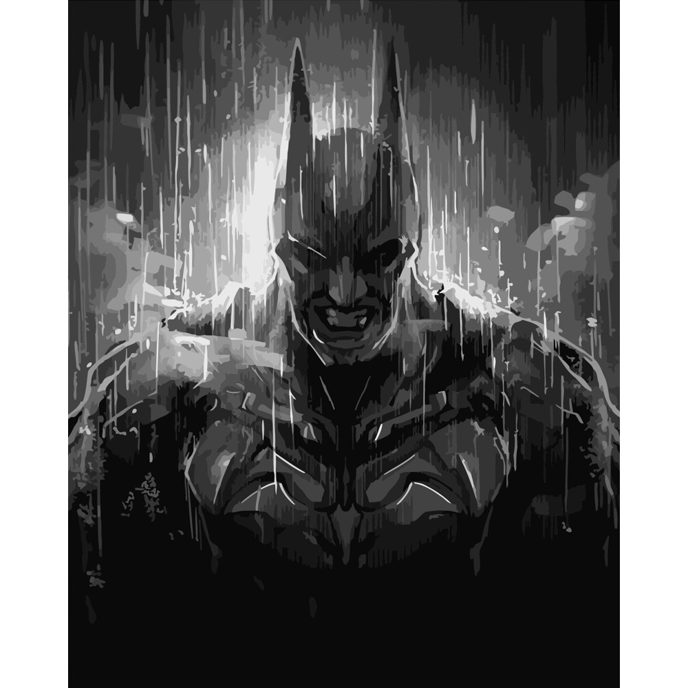 Картина по номерам Strateg ПРЕМИУМ Бэтмен размером 40х50 см (DY163)