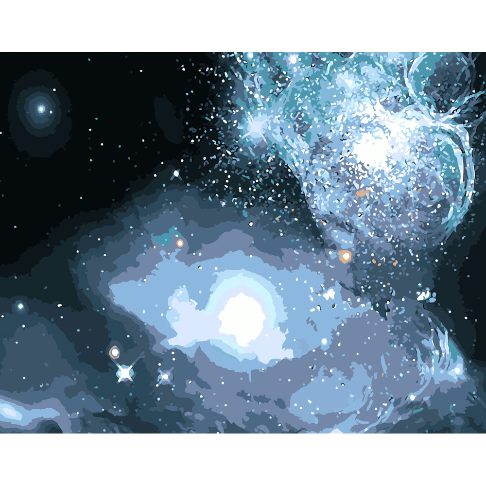 Malen nach Zahlen Strateg PREMIUM Cosmic Glow Größe 40x50 cm (DY168)