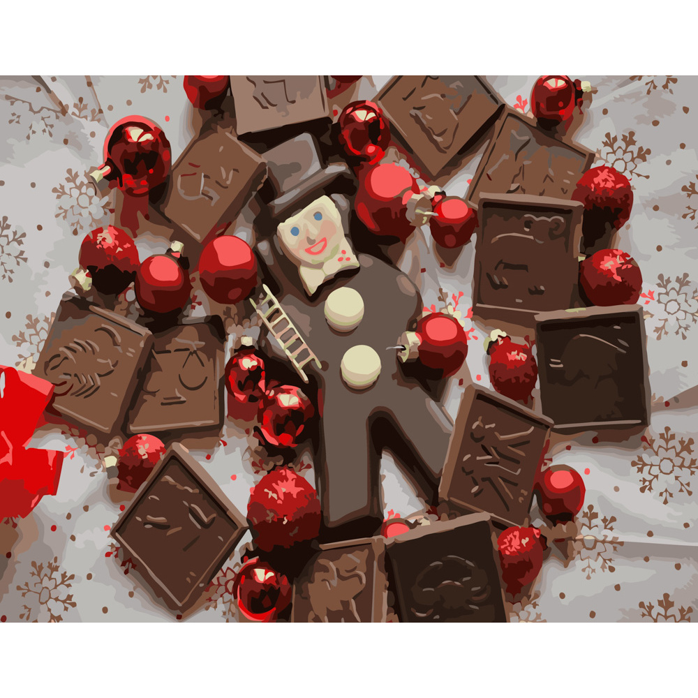 Malen nach Zahlen Strateg PREMIUM Schokoladengeschenke Größe 40x50 cm (GS255)