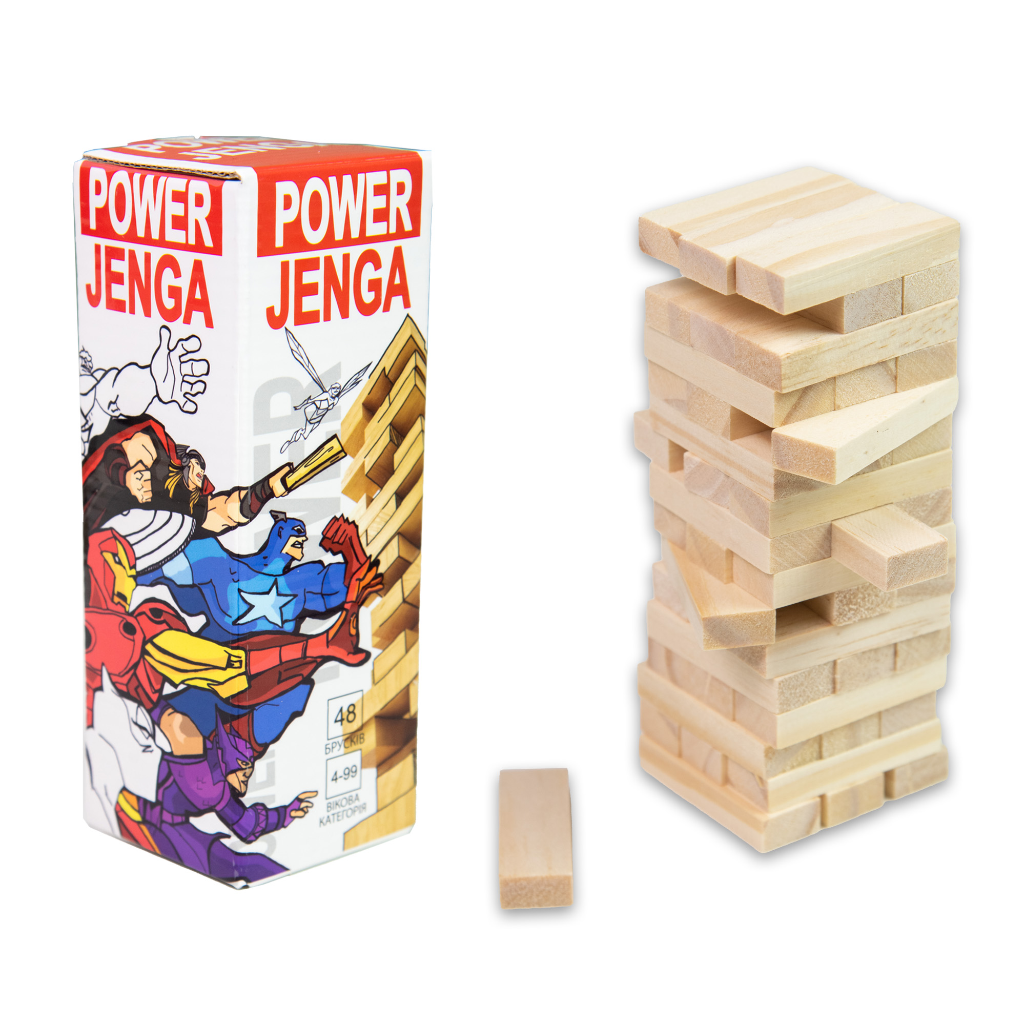 Board game Strateg Power Jenga 48 bars (30275)