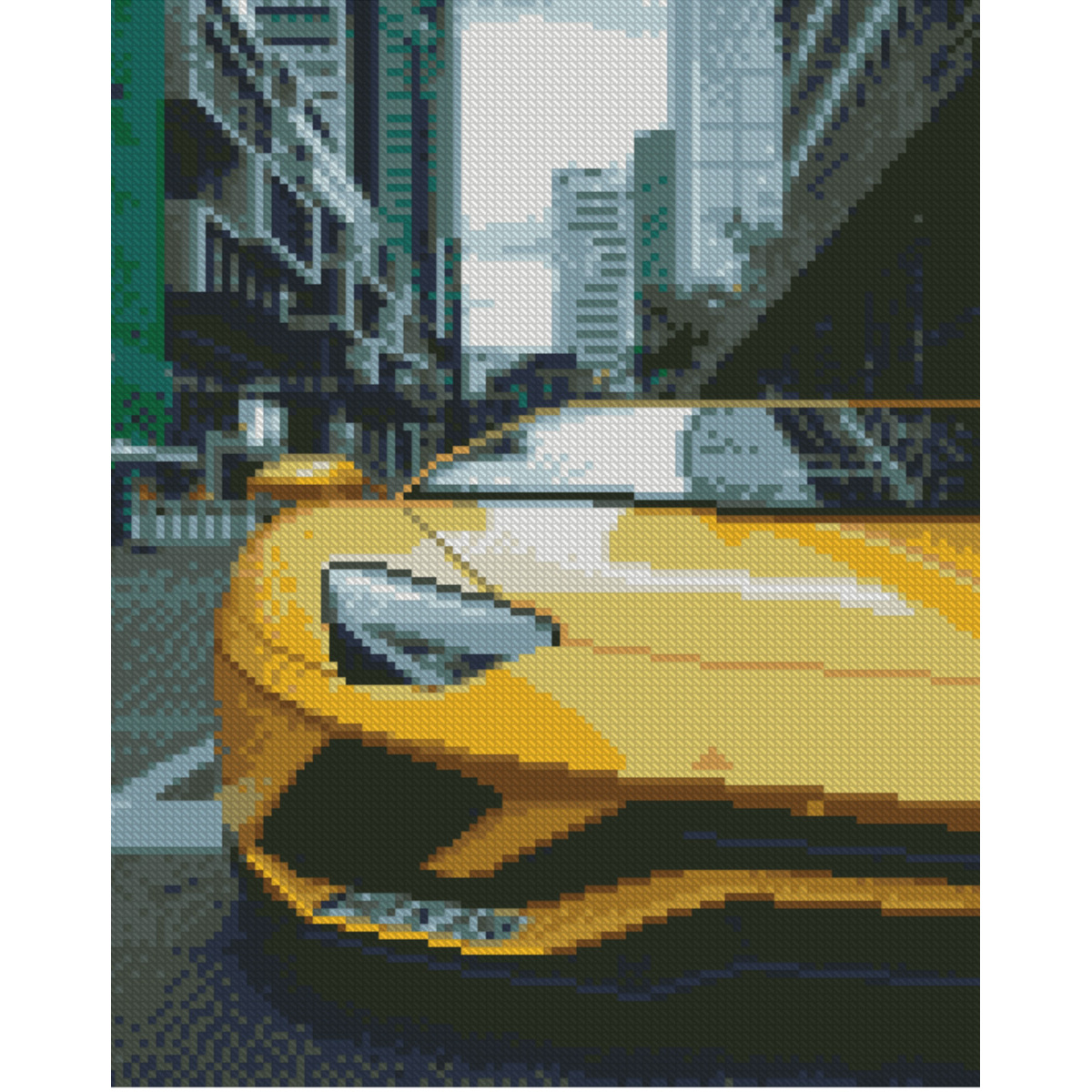 Алмазна мозаїка Strateg ПРЕМІУМ Жовтий Lamborghini розміром 30х40 см (HX475)
