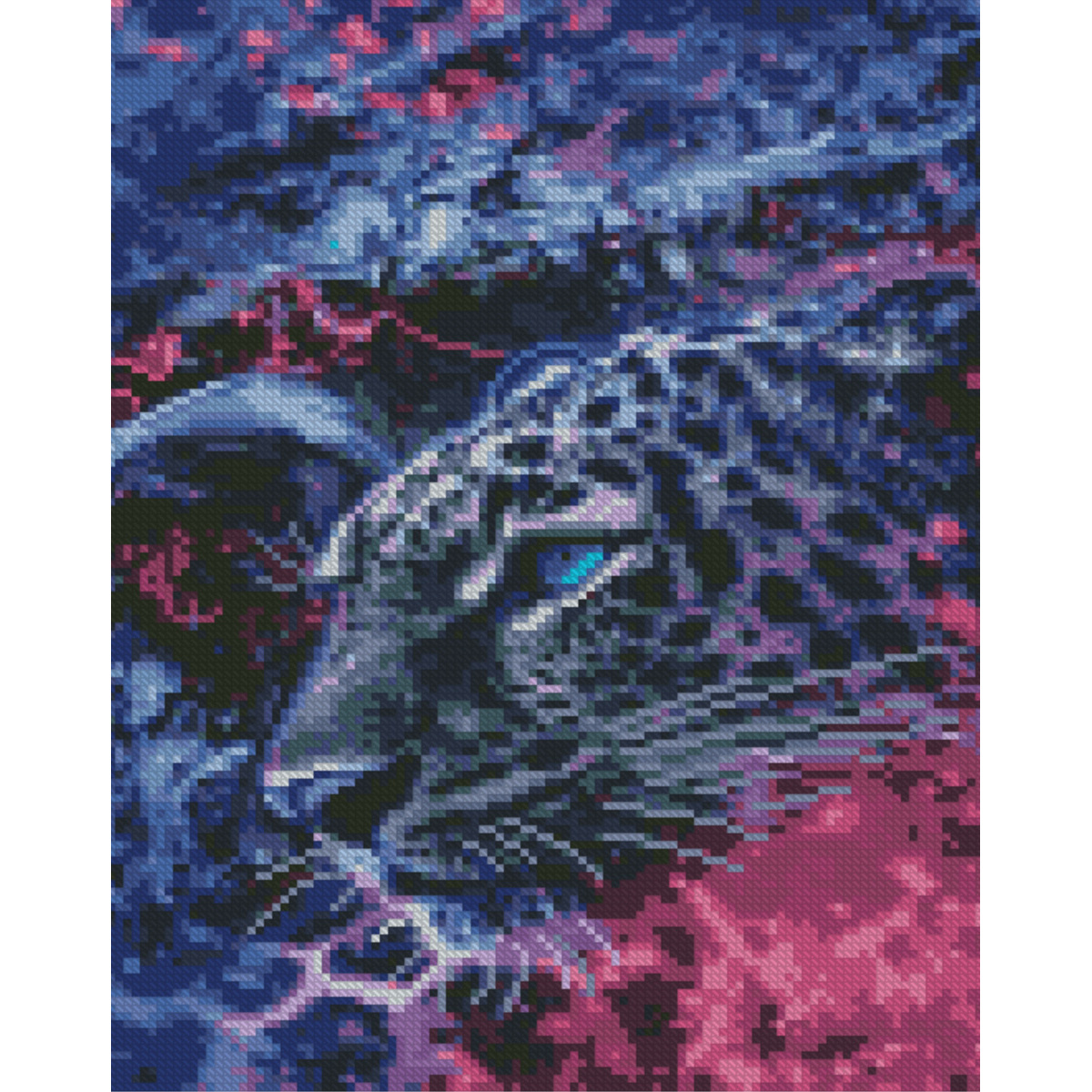 Алмазна мозаїка Strateg ПРЕМІУМ Космічний леопард розміром 30х40 см (HX480)