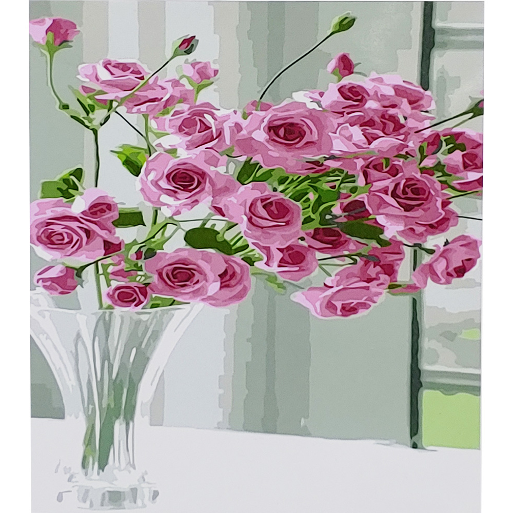 Букет в склянній вазі з лаком 