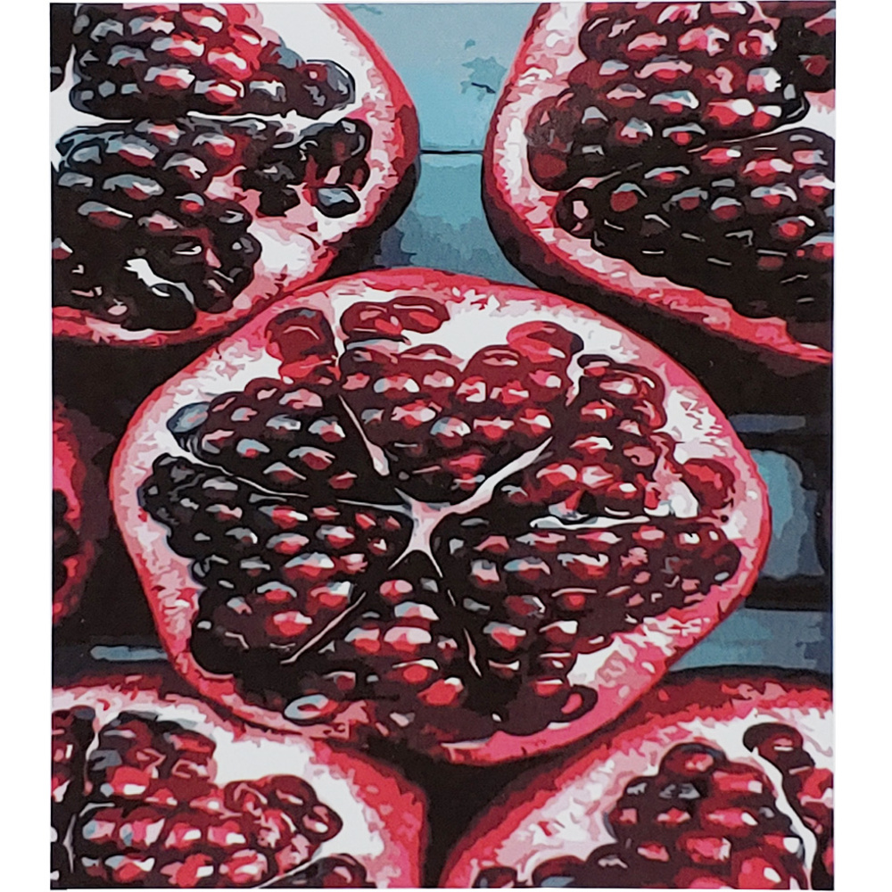 Paint by numbers Strateg PREMIUM Ripe pomegranate size 30x40 cm (SS6508)