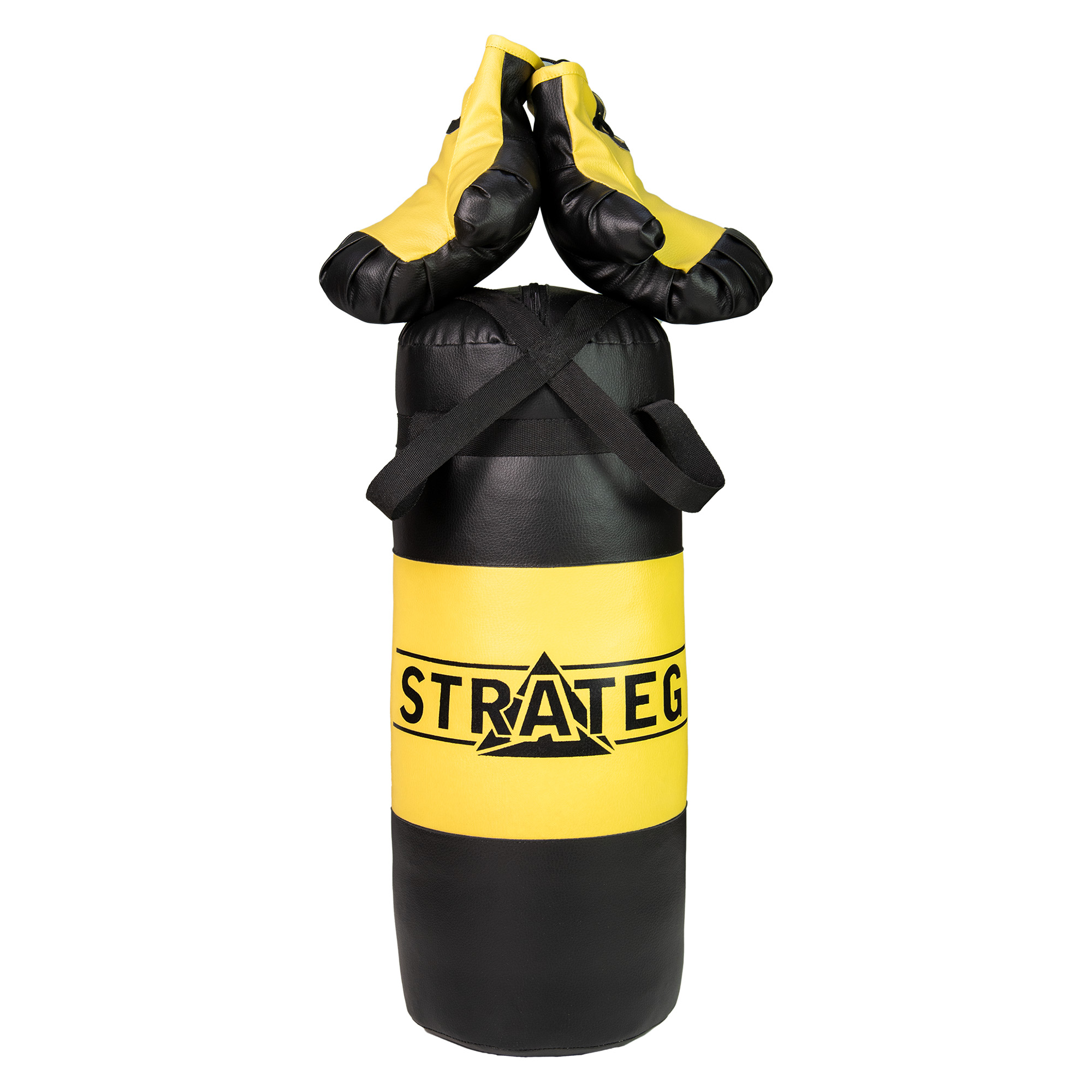 Боксерський набір Strateg жовто-чорний великий (2073)