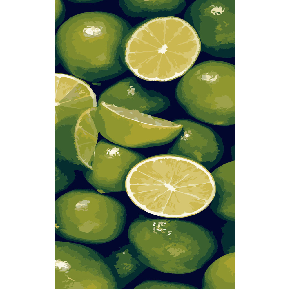 Malen nach Zahlen Strateg PREMIUM Bright Lime Größe 50x25 cm (WW003)