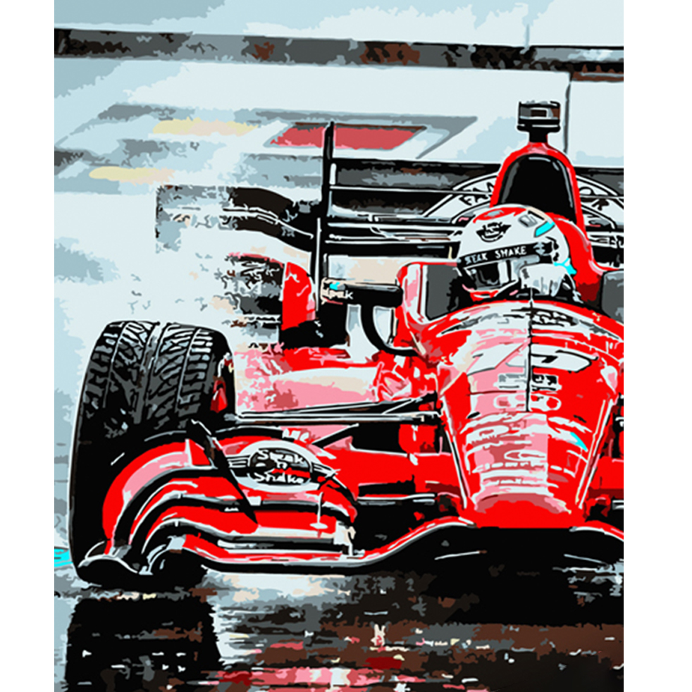Paint by numbers Strateg PREMIUM Sports car size 40x50 cm (HH060)