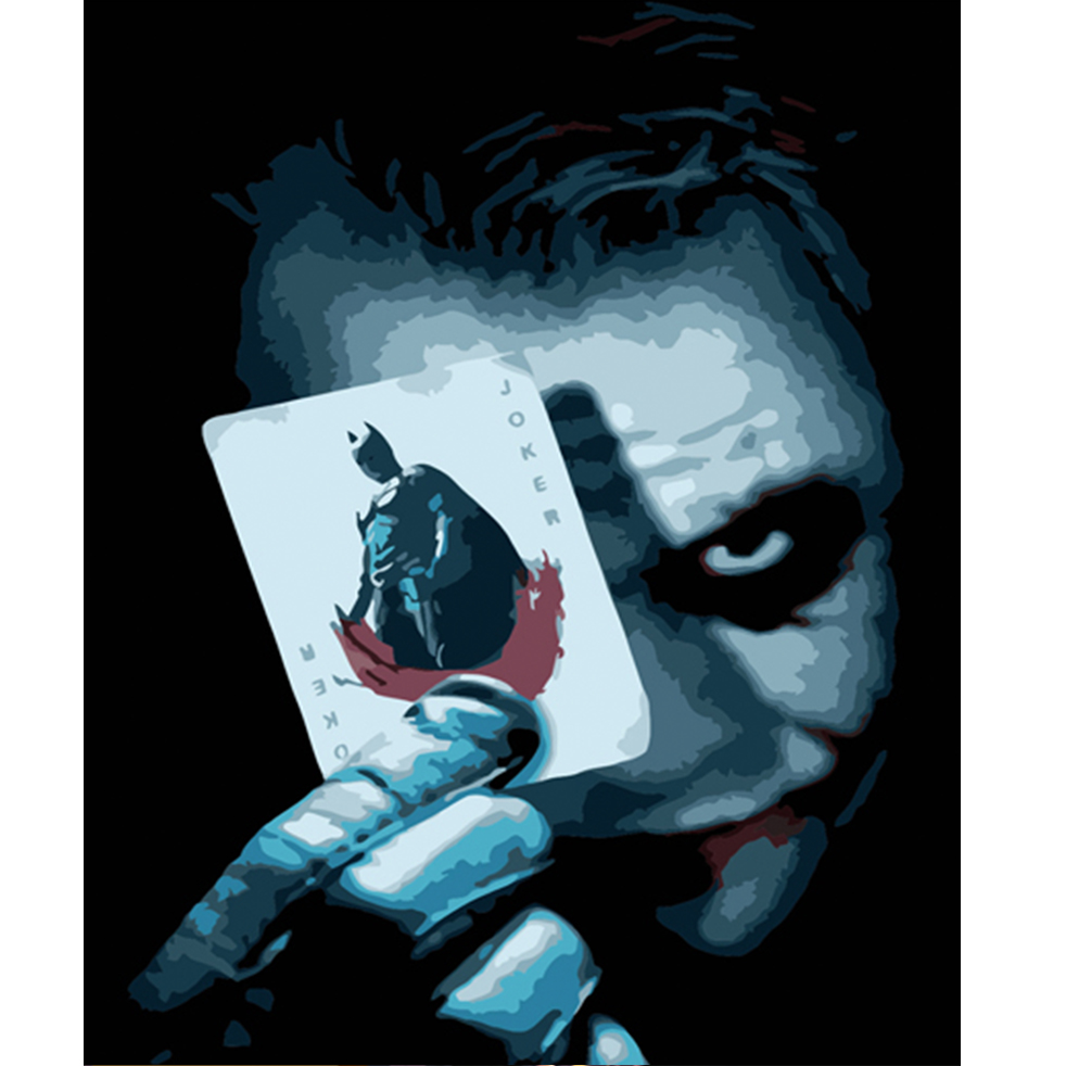 Malen nach Zahlen Strateg PREMIUM Joker mit einer Kartengröße 40x50 cm (HH071)