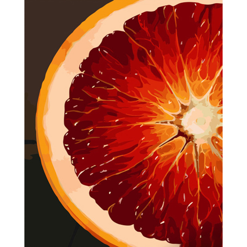 Картина за номерами Strateg ПРЕМІУМ Сицилійський апельсин розміром 40х50 см (GS598)