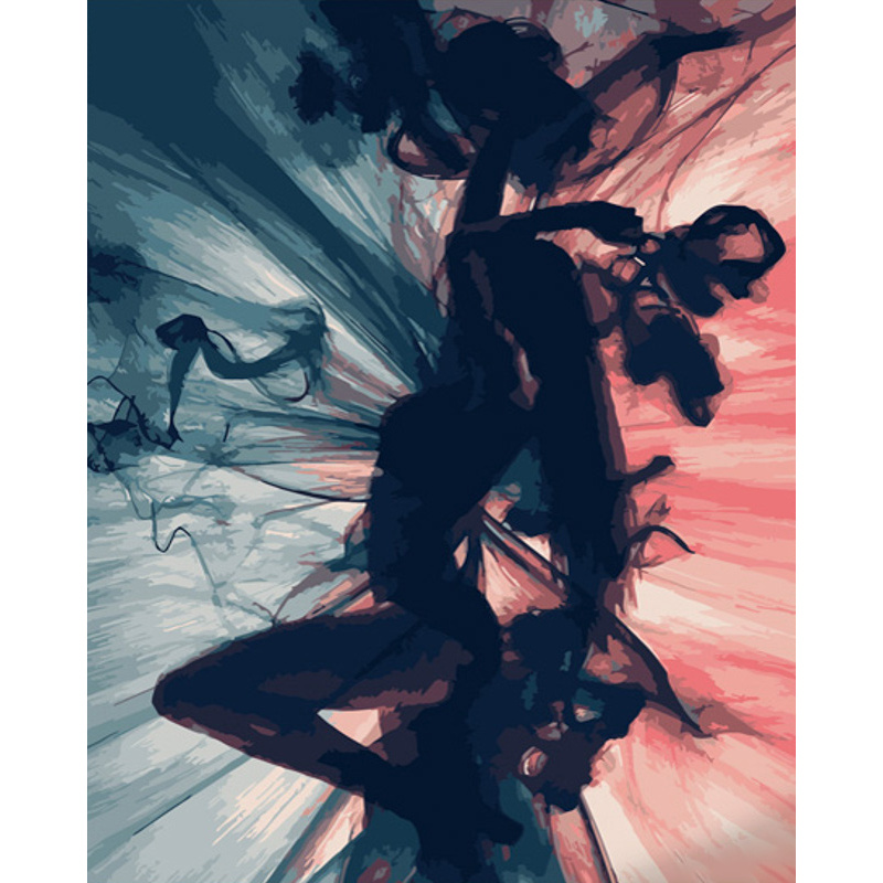 Картина за номерами Strateg ПРЕМІУМ Танець в диму розміром 40х50 см (GS713)