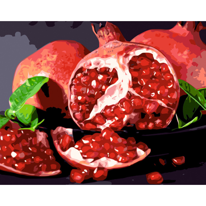 Paint by number Strateg PREMIUM Juicy pomegranate size 40x50 cm (GS1134)