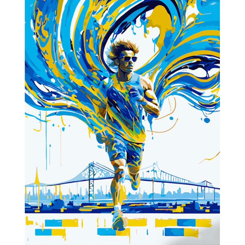 Paint by number Strateg PREMIUM With movement through life with varnish size 40x50 cm (GS1333)