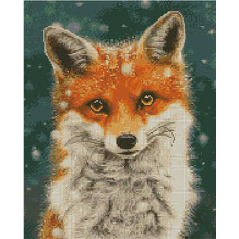 Алмазна картина Strateg ПРЕМІУМ Добра лисичка 